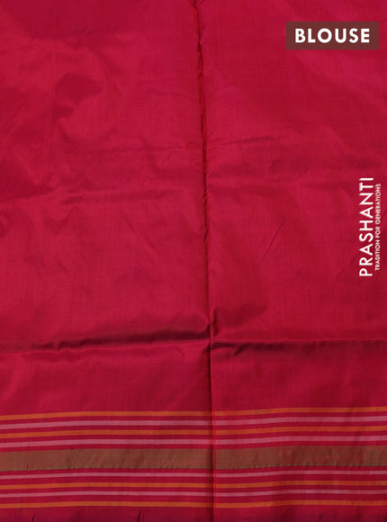 Pochampally silk saree lavender and maroon with allover ikat weaves and simple border