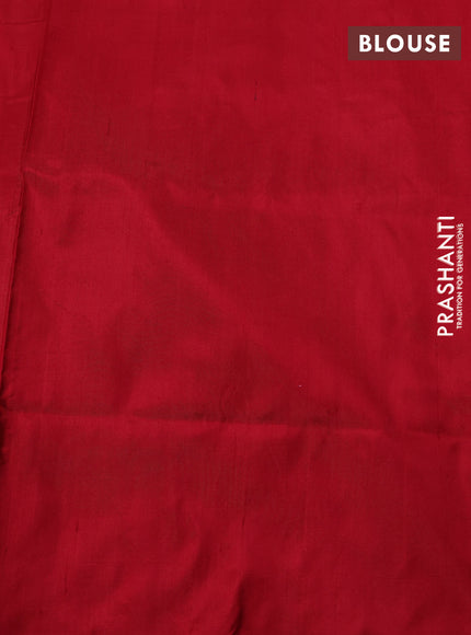 Pochampally silk saree deep maroon and maroon with allover ikat weaves and ikat woven border