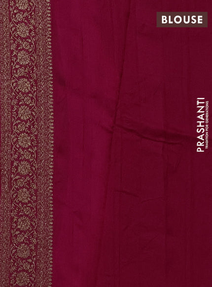 Banarasi semi raw silk saree pink with allover thread & zari weaves and woven border