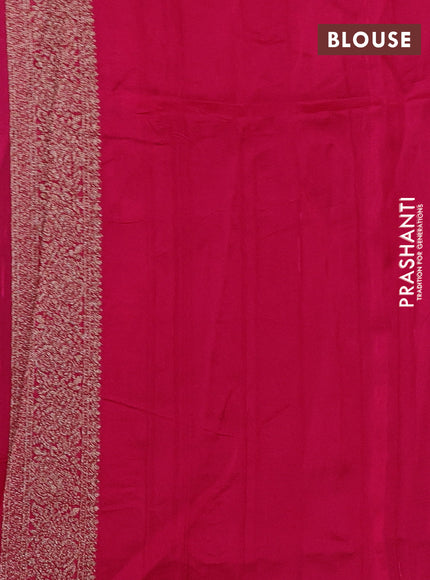Banarasi semi raw silk saree pink with allover thread & zari woven buttas and woven border