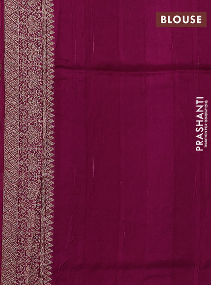 Banarasi semi raw silk saree purple with allover thread & zari weaves and woven border