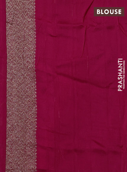 Banarasi semi raw silk saree pink with allover thread & zari weaves and woven border