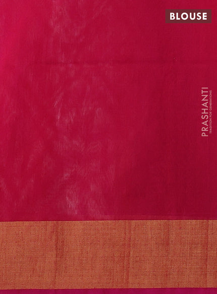 Ikat silk cotton saree maroon  and dark pink with allover ikat weaves and zari woven border