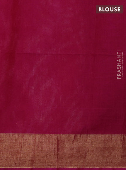 Ikat silk cotton saree peach shade and pink with allover ikat weaves and zari woven border