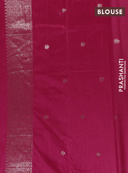 Semi chanderi saree pink with alllover zari woven buttas and zari woven border