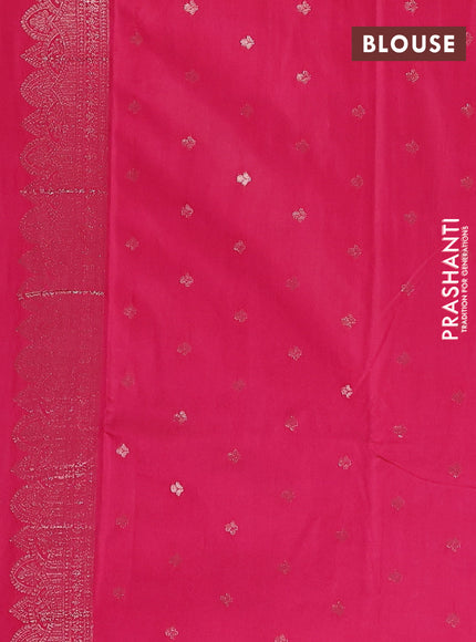Semi chanderi saree maroon with allover zari woven buttas and zari woven butta border
