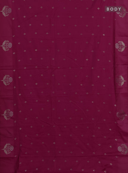 Semi chanderi saree pink with allover zari woven buttas and zari woven butta border
