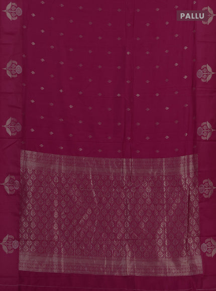 Semi chanderi saree pink with allover zari woven buttas and zari woven butta border