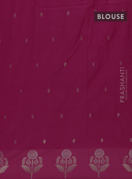 Semi chanderi saree pink with allover zari woven buttas and zari woven butta border