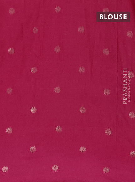 Semi chanderi saree pink with zari woven buttas and zari woven border