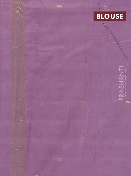 Semi chanderi saree lavender with zari woven buttas and zari woven border