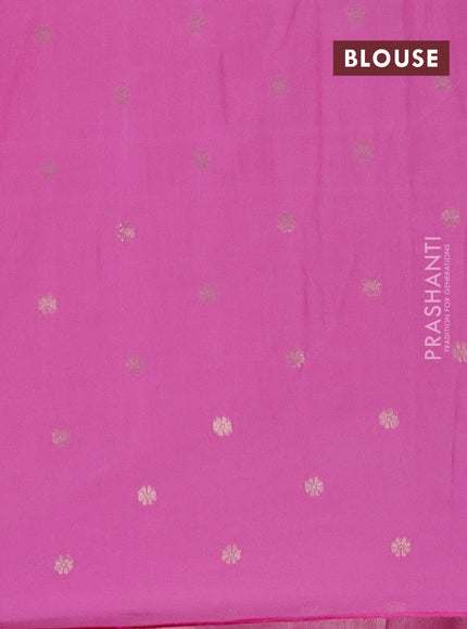 Semi chanderi saree light pink with zari woven buttas and zari woven border