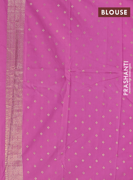 Semi chanderi saree light pink with zari woven buttas and zari woven butta border