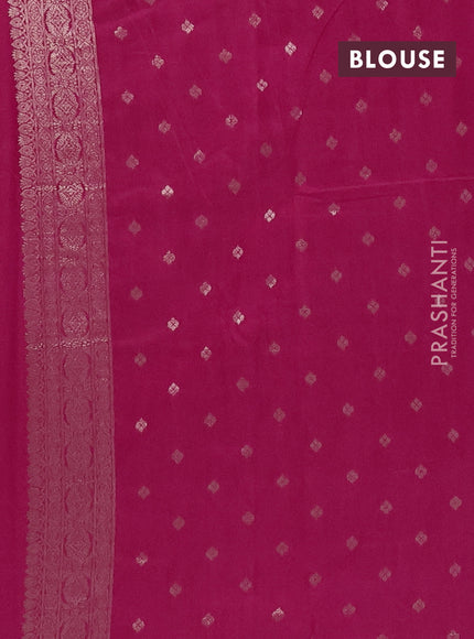 Semi chanderi saree pink with zari woven buttas and zari woven butta border