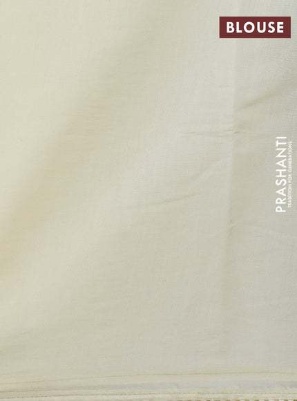 Mul chanderi saree pale yellow with allover embroidery work and floral embroidery pallu