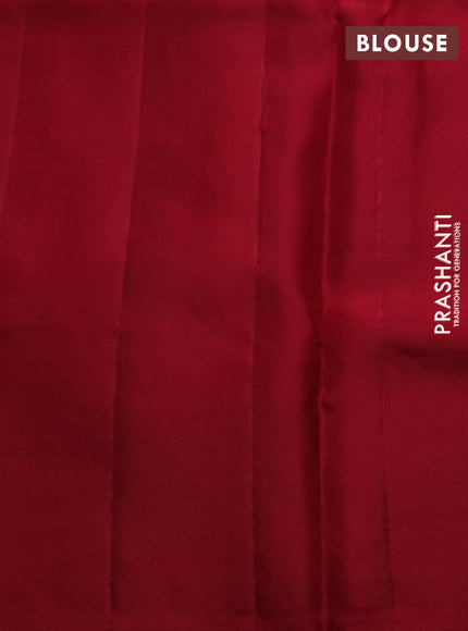 Pure kanchipuram silk saree deep maroon with allover zari brocade weaves and meenakari border