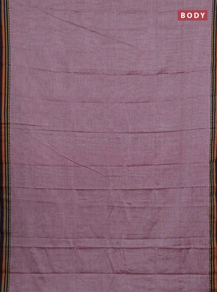 Narayanpet cotton saree maroon shade and deep maroon with plain body and temple design thread woven border