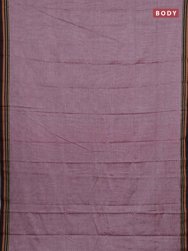 Narayanpet cotton saree maroon shade and deep maroon with plain body and temple design thread woven border