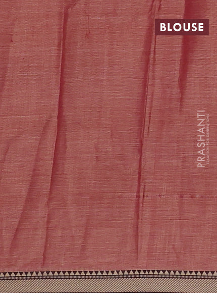 Narayanpet cotton saree maroon shade with plain body and temple design thread woven border