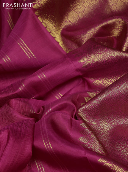 Pure kanchipuram silk saree pink with allover self emboss & zari buttas and rich zari woven border