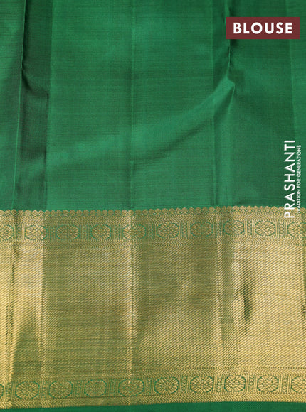 Pure kanchipuram silk saree pink with allover self emboss & zari buttas and rich zari woven border