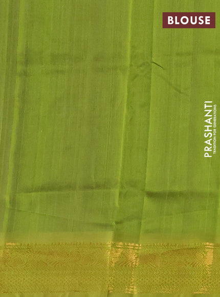 Silk cotton saree blue and light green with zari woven buttas and zari woven border