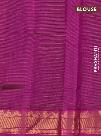 Silk cotton saree violet and purple with allover vairaosi pattern and zari woven border