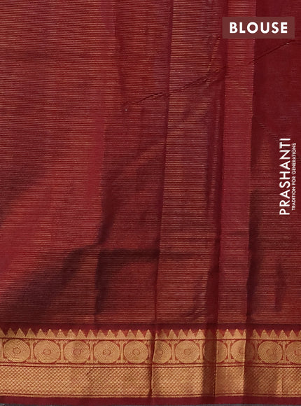 Silk cotton saree cs blue and maroon with allover vairaosi pattern and zari woven border