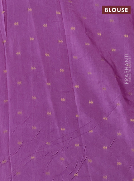 Silk kota saree lavender with thread & zari woven buttas and long zari woven border
