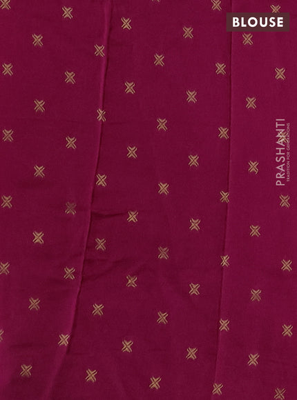 Silk kota saree mauve pink with thread & zari woven buttas and long zari woven border