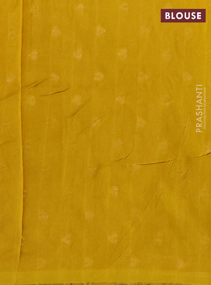 Silk kota saree yellow with allover zari woven buttas and zari woven butta border