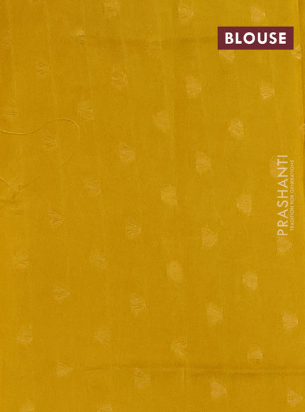 Silk kota saree yellow with allover thread & zari woven buttas and zari woven border