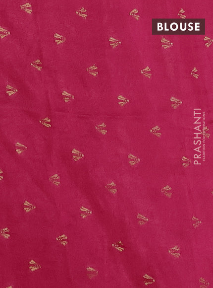 Silk kota saree pink with allover thread & zari woven buttas and zari woven border