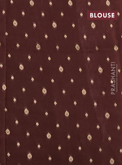 Silk kota saree deep violet with allover thread & zari woven buttas and zari woven border