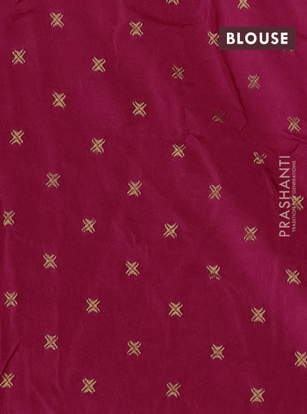 Silk kota saree pink with allover thread & zari woven floral buttas and zari woven border
