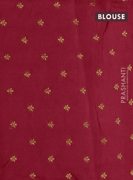 Silk kota saree red with allover thread & zari woven floral buttas and zari woven border
