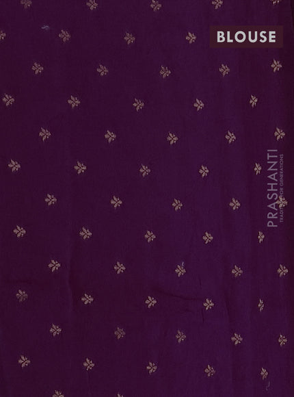Silk kota saree wine shade with allover thread & zari woven floral buttas and zari woven border