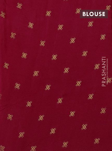 Silk kota saree pink with allover thread & zari woven floral buttas and zari woven border