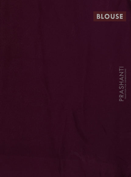 Silk kota saree wine shade with silver & gold zari woven buttas and pichwai zari woven butta border