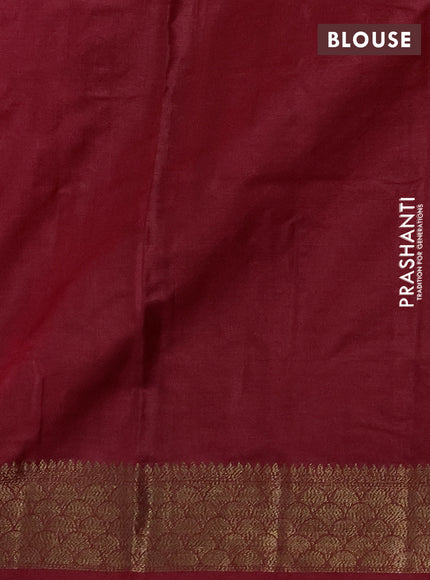 Banarasi tussar silk saree maroon with allover thread & zari weaves and woven border
