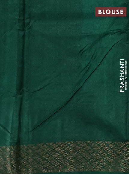 Banarasi tussar silk saree green with allover thread & zari woven buttas and long woven border