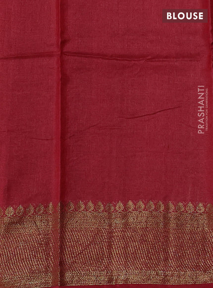 Banarasi tussar silk saree wine shade and maroon with allover thread & zari weaves and woven border