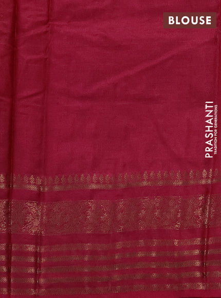 Banarasi tussar silk saree mustard yellow and pink with allover thread & zari woven buttas and long woven border