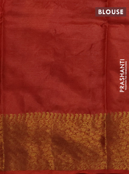 Banarasi tussar silk saree magenta pink and maroon with allover thread & zari weaves and woven border