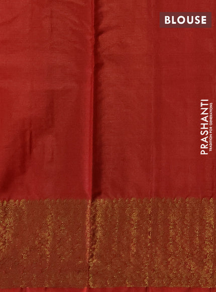 Banarasi tussar silk saree pink and maroon with allover thread & zari woven buttas and small woven border