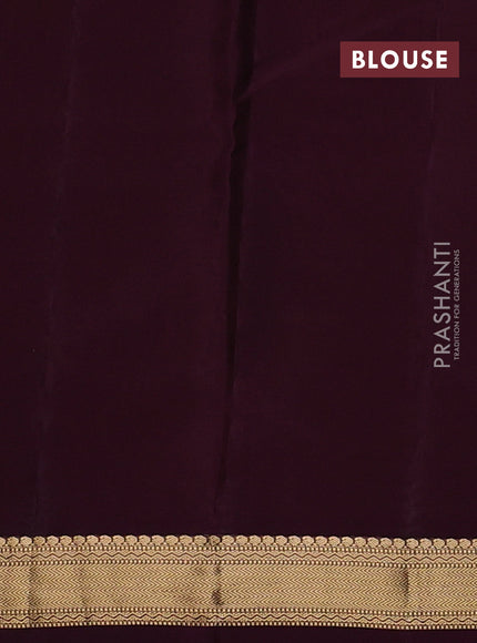 Kanchipuram silk saree mustard yellow and wine shade with zari woven buttas and small zari woven border