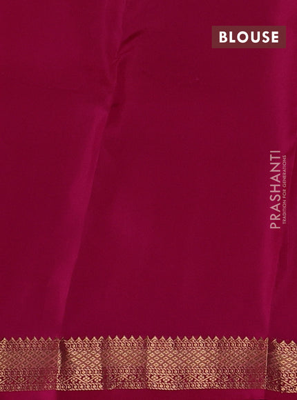 Kanchipuram silk saree purple and pink with zari woven buttas and small zari woven border
