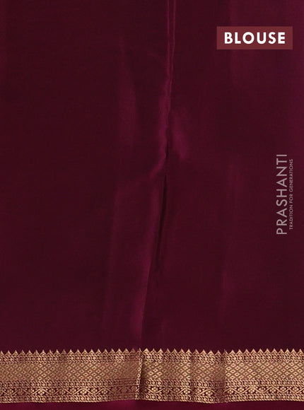 Kanchipuram silk saree peach shade and magenta pink with zari woven buttas and zari woven border