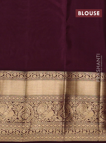 Kanchipuram silk saree rosy brown and coffee brown with allover zari woven 1000 buttas and long rich zari woven border