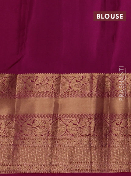 Kanchipuram silk saree mauve pink and pink with allover zari woven 1000 buttas and long rich zari woven border